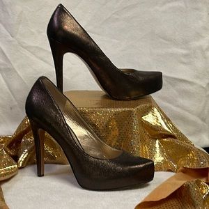 BCBGeneration Platform Stiletto Bronze Size 7